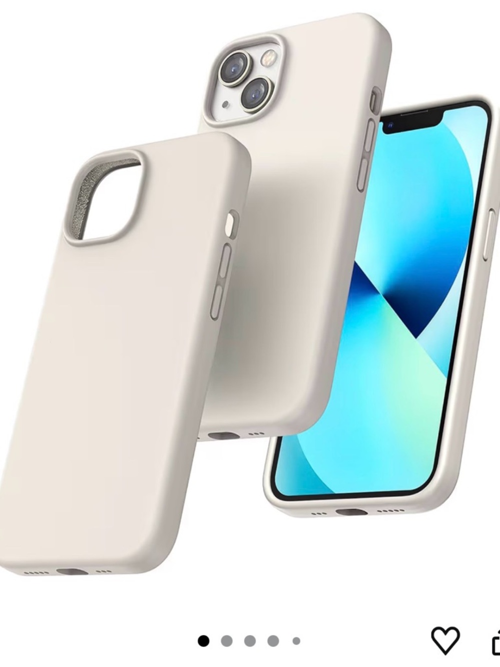 Neutral Ivory Silicone Phone Case - Soft-Touch Slim Cover